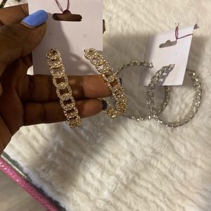 Chain bling earrings